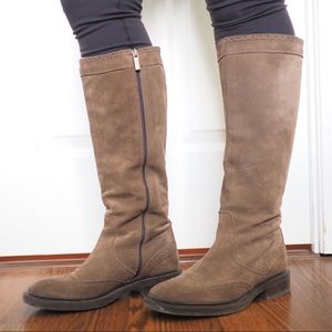 Marina Rinaldi taupe suede boots